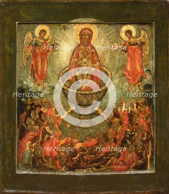 Theotokos Life-giving Spring, End of 17th cen.. Artist: Russian icon  