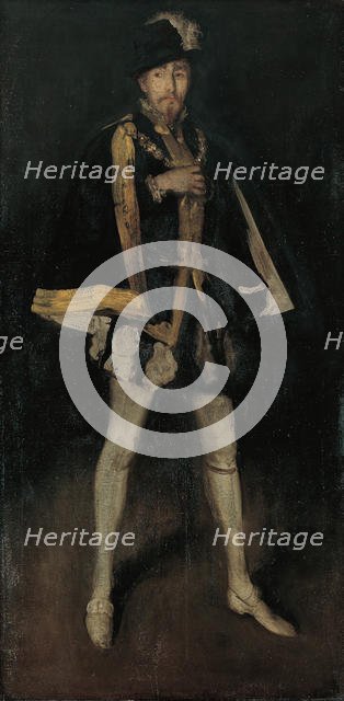Arrangement in Black, No. 3: Sir Henry Irving as Philip II of Spain, 1876, reworked 1885. Creator: James Abbott McNeill Whistler.