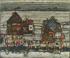 Houses With Washing Lines, 1914. Artist: Schiele, Egon (1890–1918)