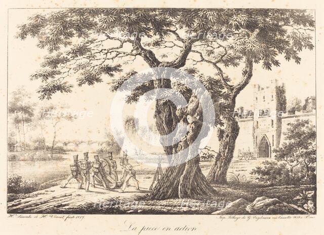 La piece en action, 1817. Creator: Emile Jean-Horace Vernet.