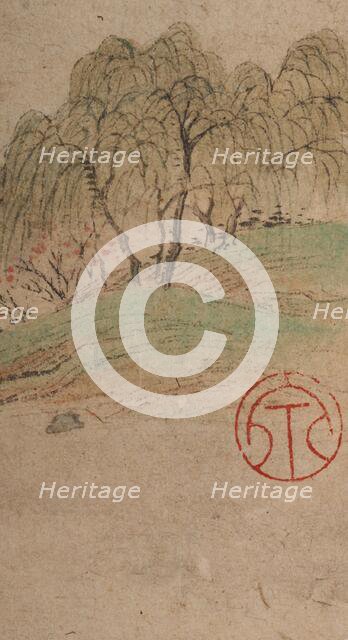 Landscape in the manner of the Wu School, 1841. Creator: Qian Du.