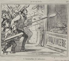 Actualities (No. 557): The Insurrection of the pastry-cooks, 1858. Creator: Honoré Daumier (French, 1808-1879).