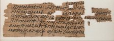 Papyrus Fragment of a Letter, Coptic, 580-640. Creator: Unknown.