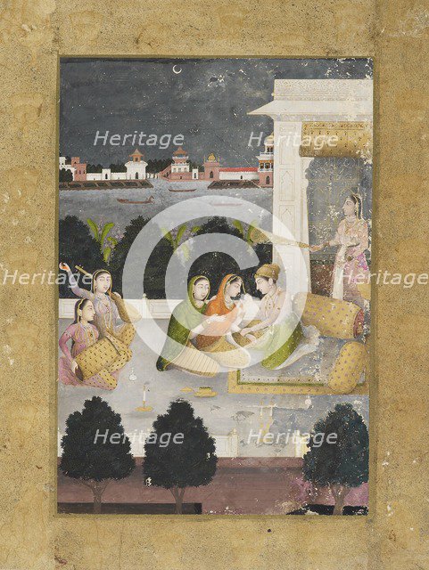 Prince with women and musicians, 18th century. Artist: Unknown.