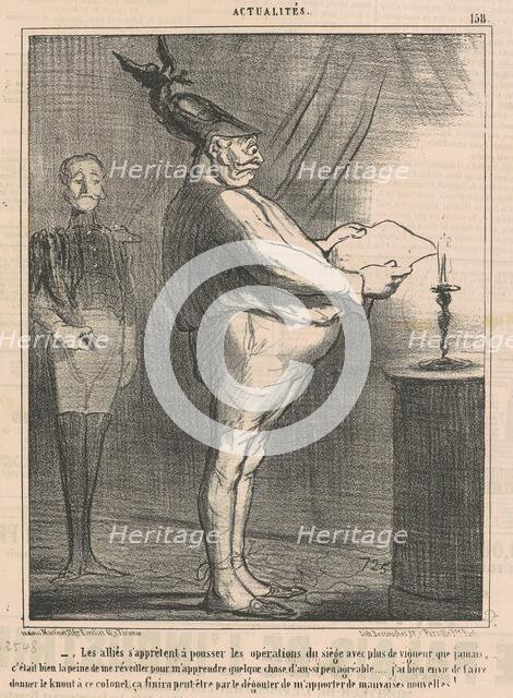 Les alliés s'appretent a pousser les opérations ..., 19th century. Creator: Honore Daumier.