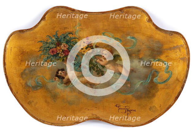 Putti and flowers. Creator: Kiyohara, Tama (O'Tama), (Eleonora Ragusa) (1861-1939).