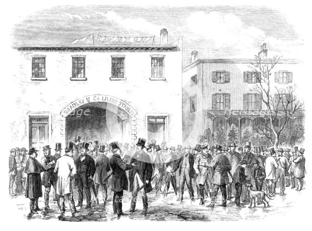 Election Day in New York: a polling-place among the "Upper Ten", 1864. Creator: Unknown.