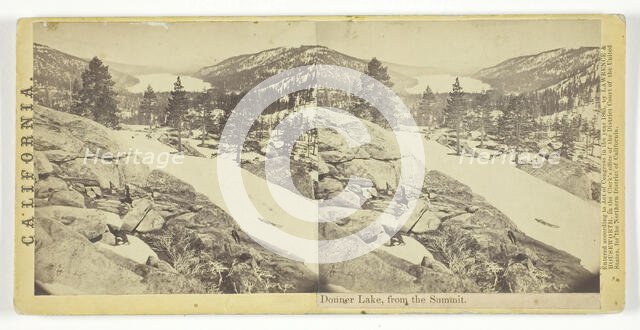 Donner Lake, from the Summit, 1865. Creator: Lawrence & Houseworth.