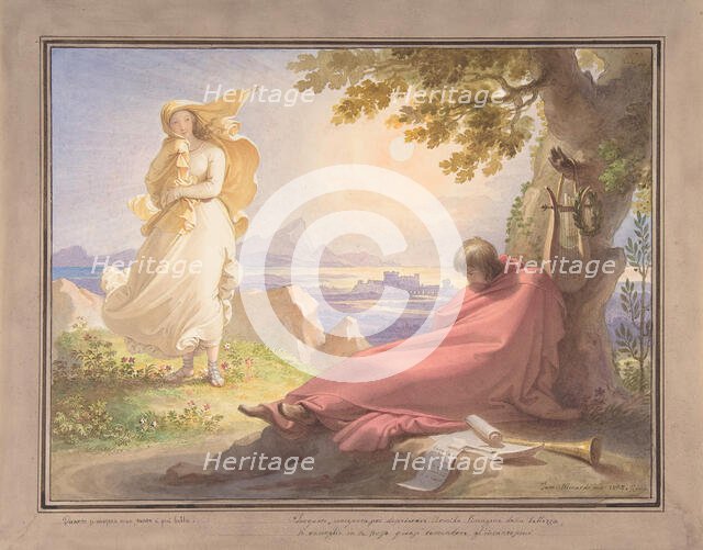 Tasso Contemplating Beauty, 1823. Creator: Tommaso Minardi.