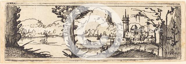 Landscape with Lake and Town, 1545. Creator: Augustin Hirschvogel.