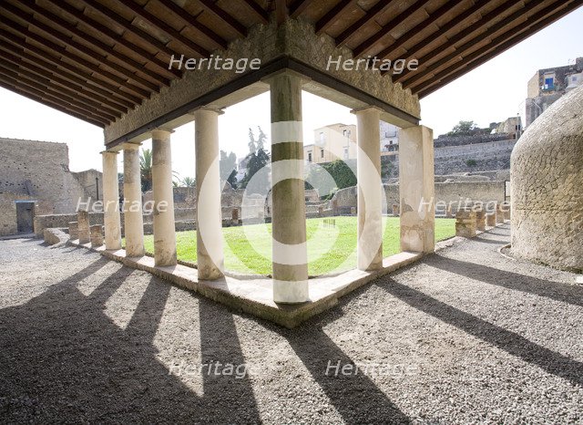 The men's baths at Herculaneum, Italy. Artist: Samuel Magal