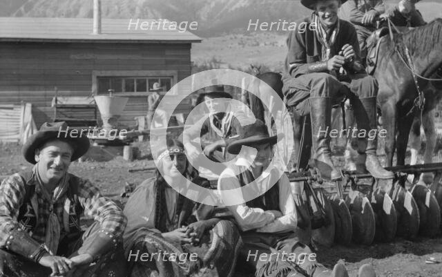 Movie set for a western, between 1896 and 1942. Creator: Arnold Genthe.