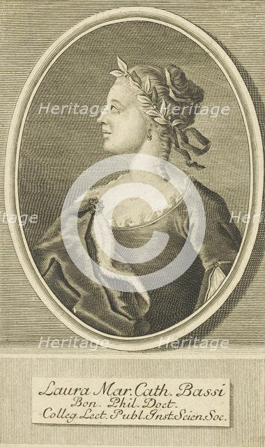 Portrait of Laura Bassi (1711-1778) , 1738. Creator: Anonymous.