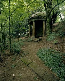 Classical temple rotunda, Badger Dingle, Badger, Shropshire, 1994. Artist: John Critchley