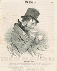 L'amateur de café, 19th century. Creator: Honore Daumier.