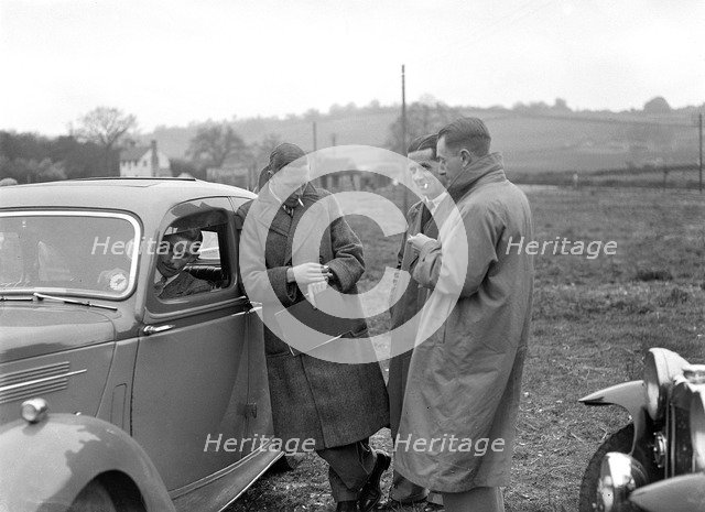 Standard Twelve at the Standard Car Owners Club Southern Counties Trial, 1938. Artist: Bill Brunell.