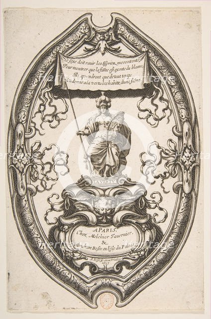 Virtue: Athena, 1637. Creator: Abraham Bosse.