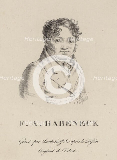 Portrait of the composer François Antoine Habeneck (1781-1849), 1813. Creator: Lambert, Jean Baptiste Ponce (active 1785-1820).