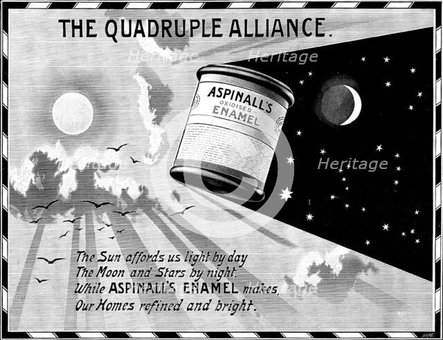 Advertisement for Aspinall's Oxidised Enamel, 1895. Creator: Unknown.