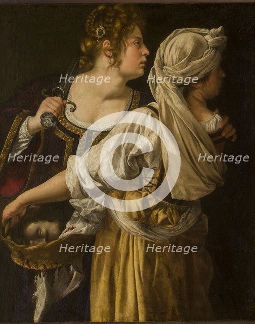 Judith and her maid Abra, ca 1613.