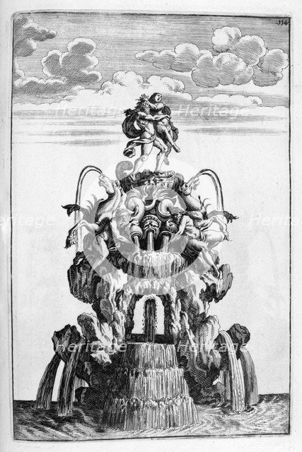 Fountain design, 1664. Artist: Georg Andreas Bockler