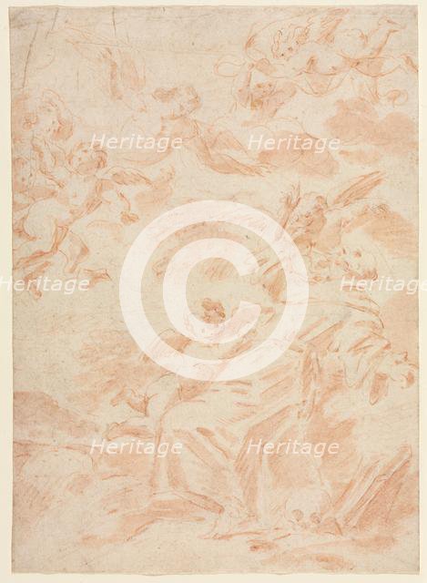 The Stigmatization of Saint Francis, first third 1700s. Creator: François Lemoyne (French, 1688-1737).