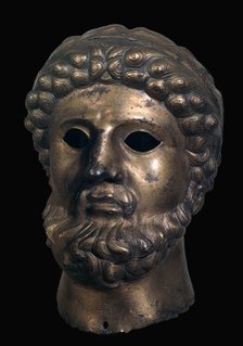 Romano-British bronze head, 2nd century. Artist: Unknown