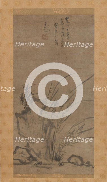 Orchids, Bamboo, Briars, and Rocks, mid-14th century. Creator: Tesshu Tokusai.