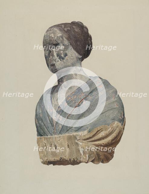 Figurehead from Schooner "Polly", 1935/1942. Creator: Alton K. Skillin.