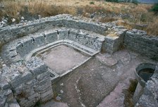 Public latrine and washbasin near the baths in Roman Dougga, 2nd century. Artist: Unknown