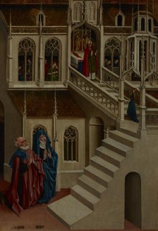 Presentation of the Virgin Mary in the Temple-Altar Panel from Marienfeld, between 1456-1457. Creator: Johann Koerbecke.