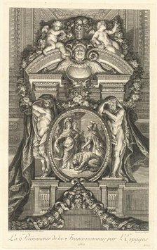 La Prééminence de la France reconnue par l'Espagne 1662 (The Preeminance..., [pl. 17], pub.1752. Creators: Jean-Baptiste Masse, Francois Bernard Lepicie.