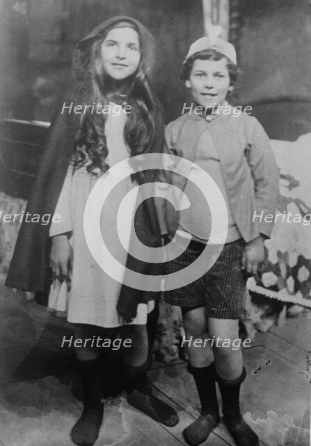 Miss Pauline Gilmer and Miss Olive Water in the "Blue Bird", 1910. Creator: Bain News Service.