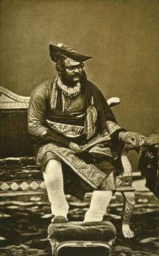 'H.H. General The Maharajah Sindhia of Gwalior G.C.B., G.C.S.I.', c1870, (1901).  Creator: Bourne & Shepherd.