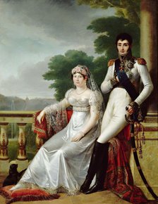 Jérôme Bonaparte and Catharina of Württemberg as King and Queen of Westphalia. Artist: Kinson, François-Joseph (1770-1839)