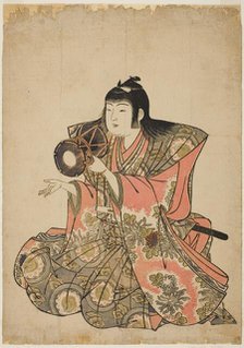 The Hand-Drum Player, from an untitled series of five musicians, 1780s. Creator: Kitao Shigemasa.
