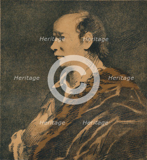 Sketch of Oliver Goldsmith, by Sir Joshua Reynolds, 1769-70, (1906). Artist: Sir Joshua Reynolds