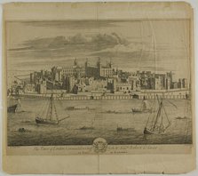 The Tower of London, plate five from Britannia Illustrata, published 1707. Creator: Johannes Kip.