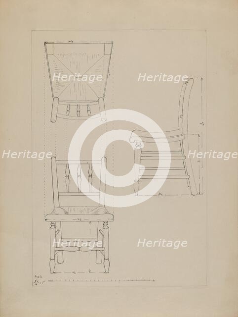Chair, 1935/1942. Creator: Edith Magnette.