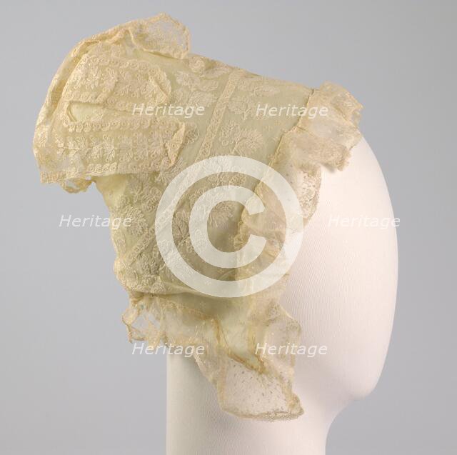 Cap, American, ca. 1810. Creator: Unknown.