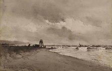 Stormy Weather, Moray Firth, 1875-1899. Creator: David West.