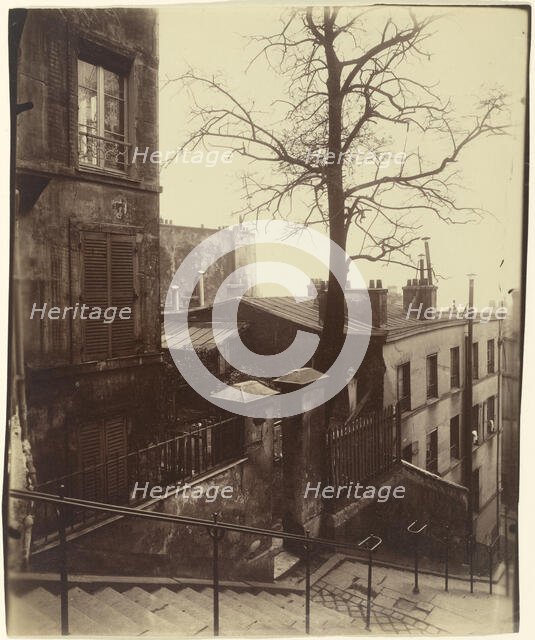 Staircase, Montmartre, 1921. Creator: Atget, Eugène (1857-1927).