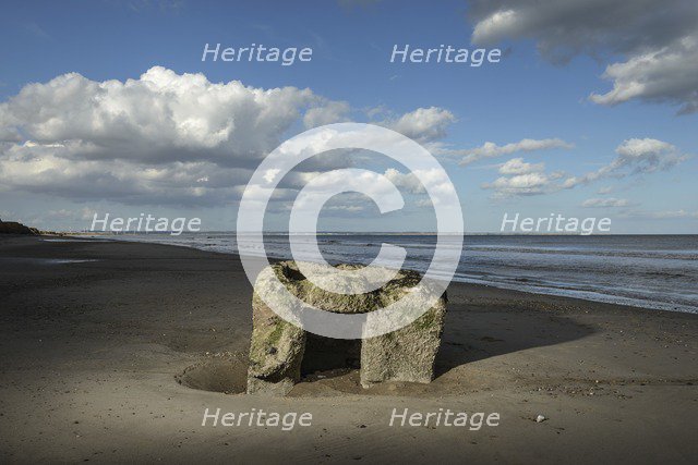 Pillbox, Withow Gap, off Hornsea Road, Skipsea, East Riding of Yorkshire, c2016. Artist: Anna Bridson.