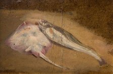 Study of Fish - Skate and Cod, 1842. Creator: David Cox the elder.