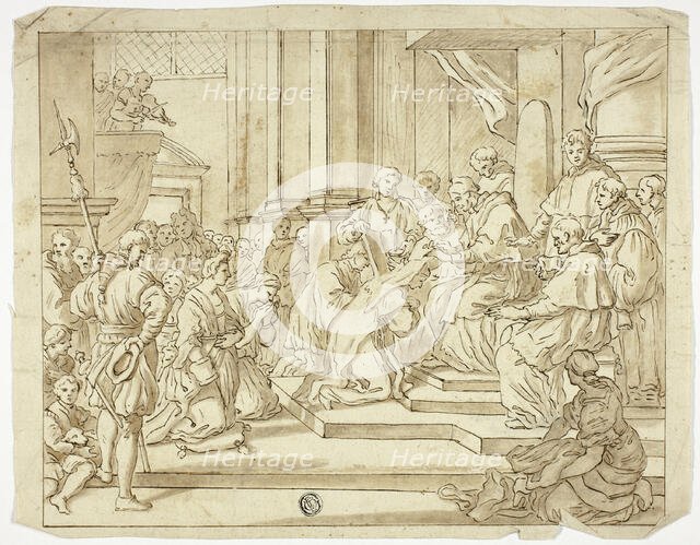 Pope Blessing Nun, n.d. Creator: Unknown.