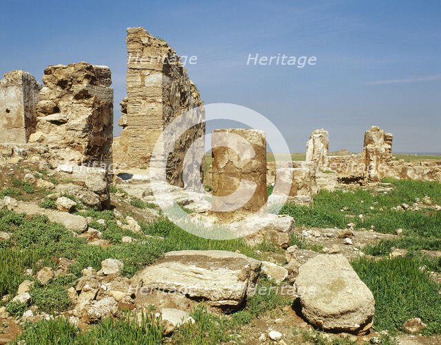 Ruins of the Temple of Bel, Dura-Europos, near Salhiye, Syria, 1st century BC (2001). Creator: LTL.