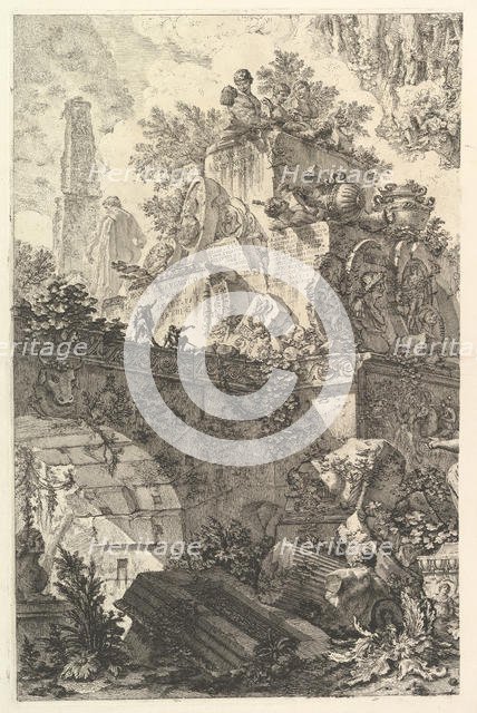Frontispiece, with Statue of Minerva, ca. 1748. Creator: Giovanni Battista Piranesi.