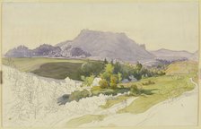 Mountain landscape (near Graz, Styria?), mid-19th century. Creator: Ernst Welker.