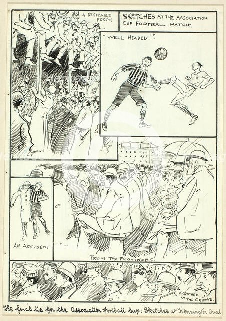Sketches at the Association Cup Football Match, n.d. Creator: Philip William May.