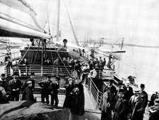 The Opening of the Baltic Canal: departure of Mr. Gladstone...on board the "Tantallon Castle", 1895. Creator: London Stereoscopic & Photographic Co.